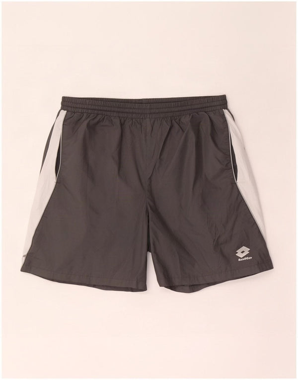 Lotto Herren-Sportshorts UK 42/44 XL Graues Colourblock-Polyester