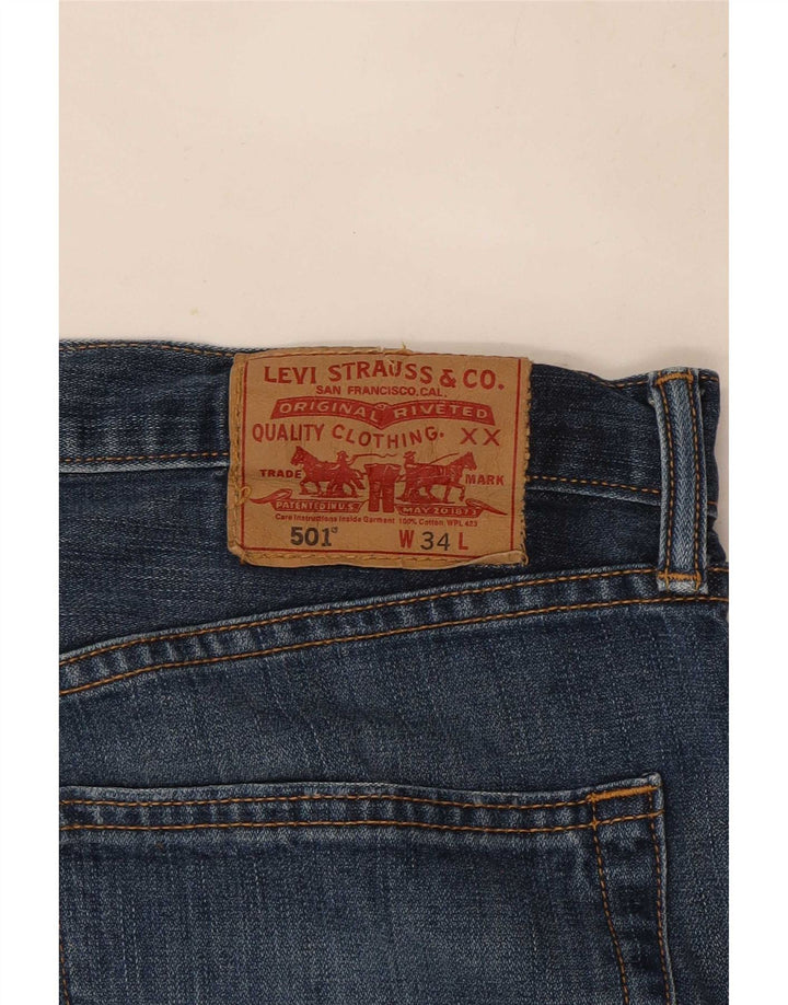Levi's Herren 501 Denim Shorts W34 Große blaue Baumwolle