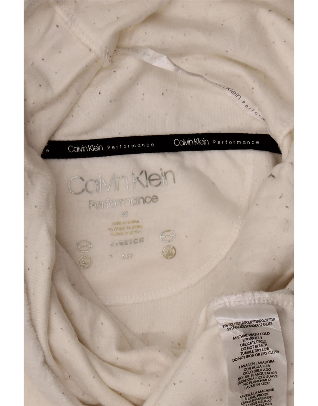Calvin Klein Damen-Sweatshirt mit Rollkragen, Gr. 14, mittelweiß