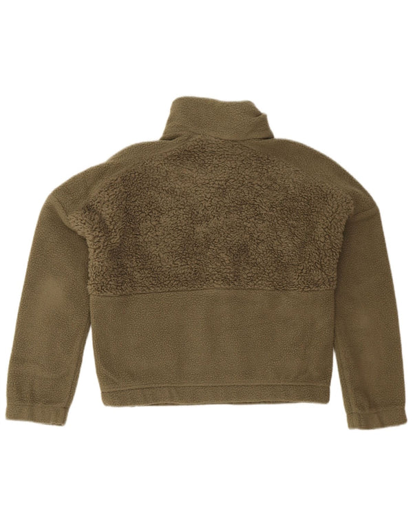 Columbia Damen-Oversize-Fleecepullover mit Reißverschluss, UK 10, Größe S, Khaki