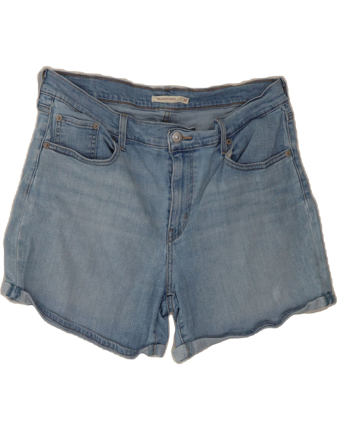 LEVI'S Womens Mid Rise Denim Shorts W32 Large Blue Cotton Vintage Levi's and Second-Hand Levi's from Messina Hembry 