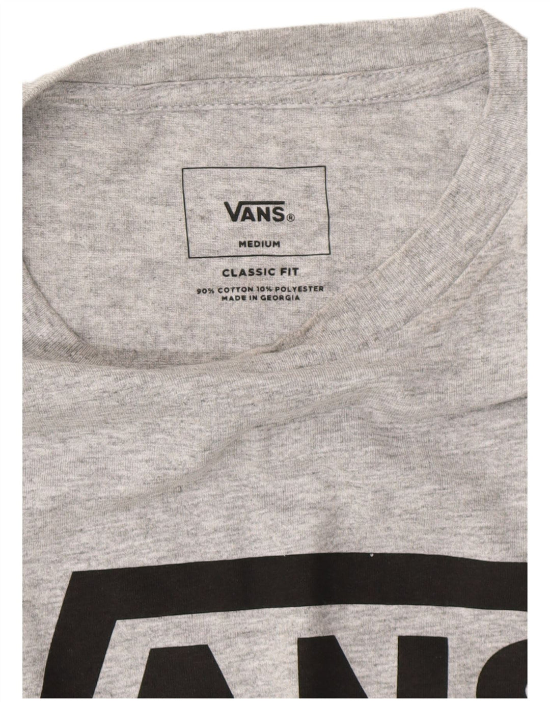 VANS Herren-T-Shirt mit klassischer Passform, mittelgrau gesprenkelter Baumwolle