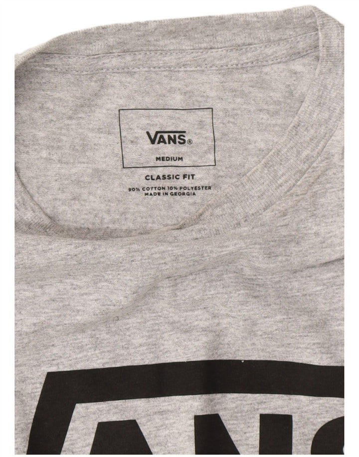 VANS Herren-T-Shirt mit klassischer Passform, mittelgrau gesprenkelter Baumwolle
