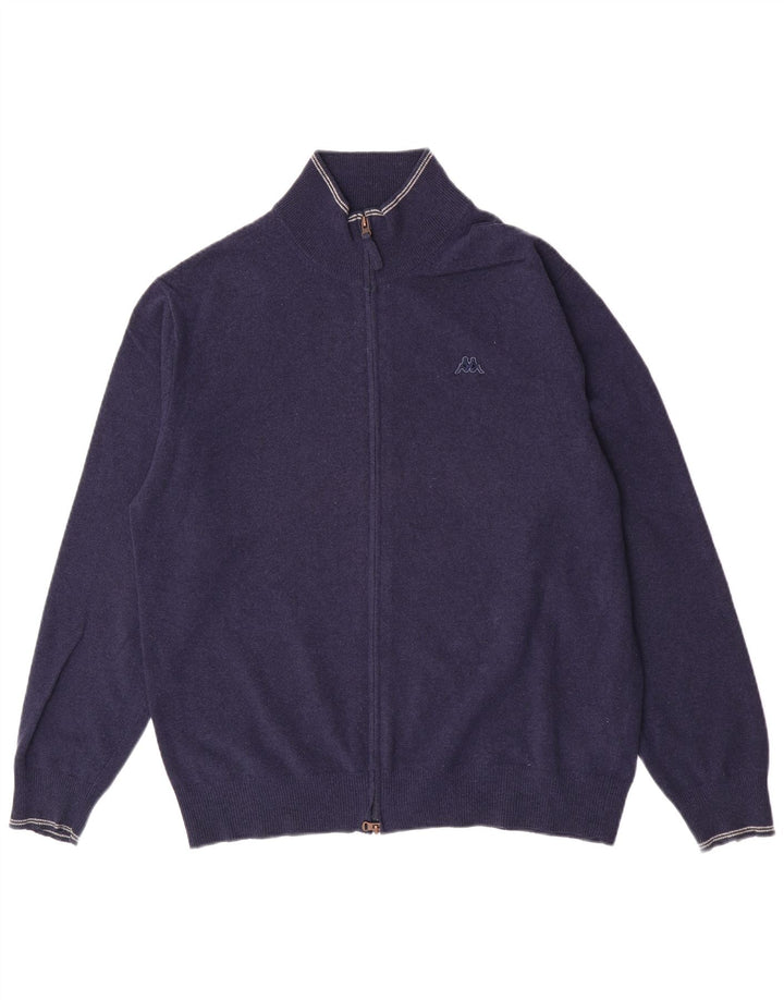 Kappa Herren Strickjacke XL Marineblaue Schurwolle