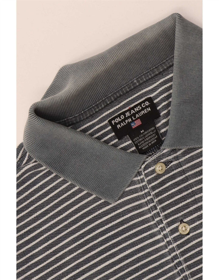 Polo Ralph Lauren Herrenhemd aus mittelblauer Nadelstreifen-Baumwolle
