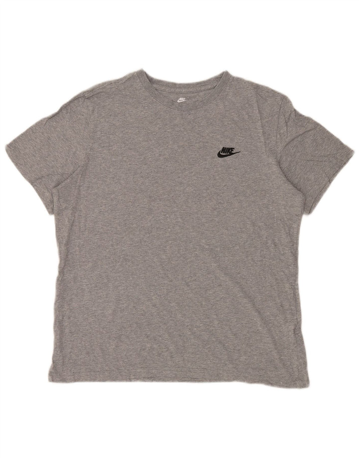 NIKE Herren T-Shirt Top Large Grau Baumwolle