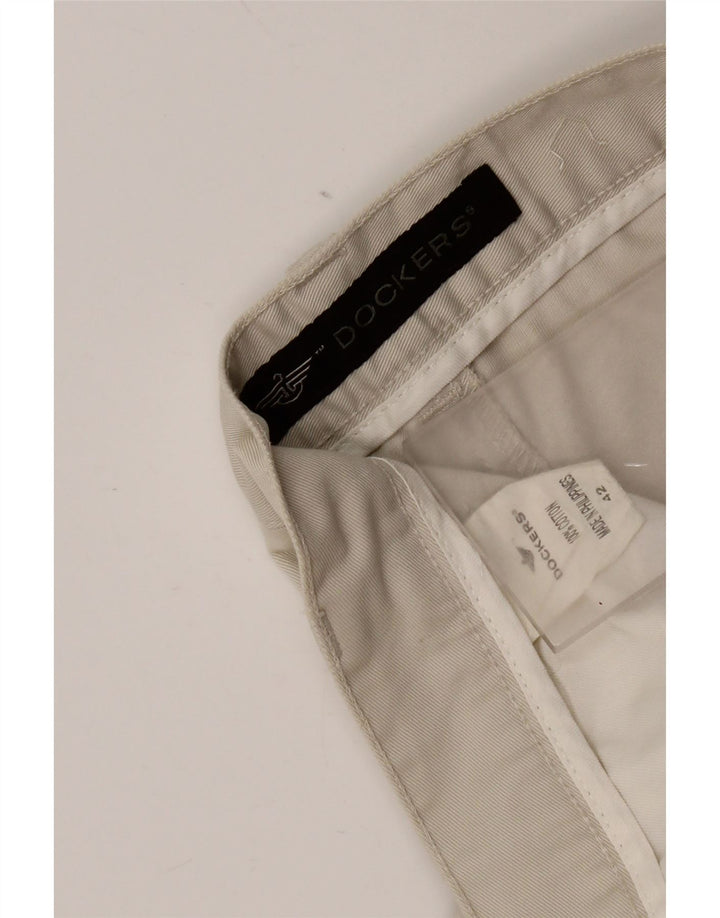 Dockers Herren Pegged Chino Shorts W42 2XL Graue Baumwolle