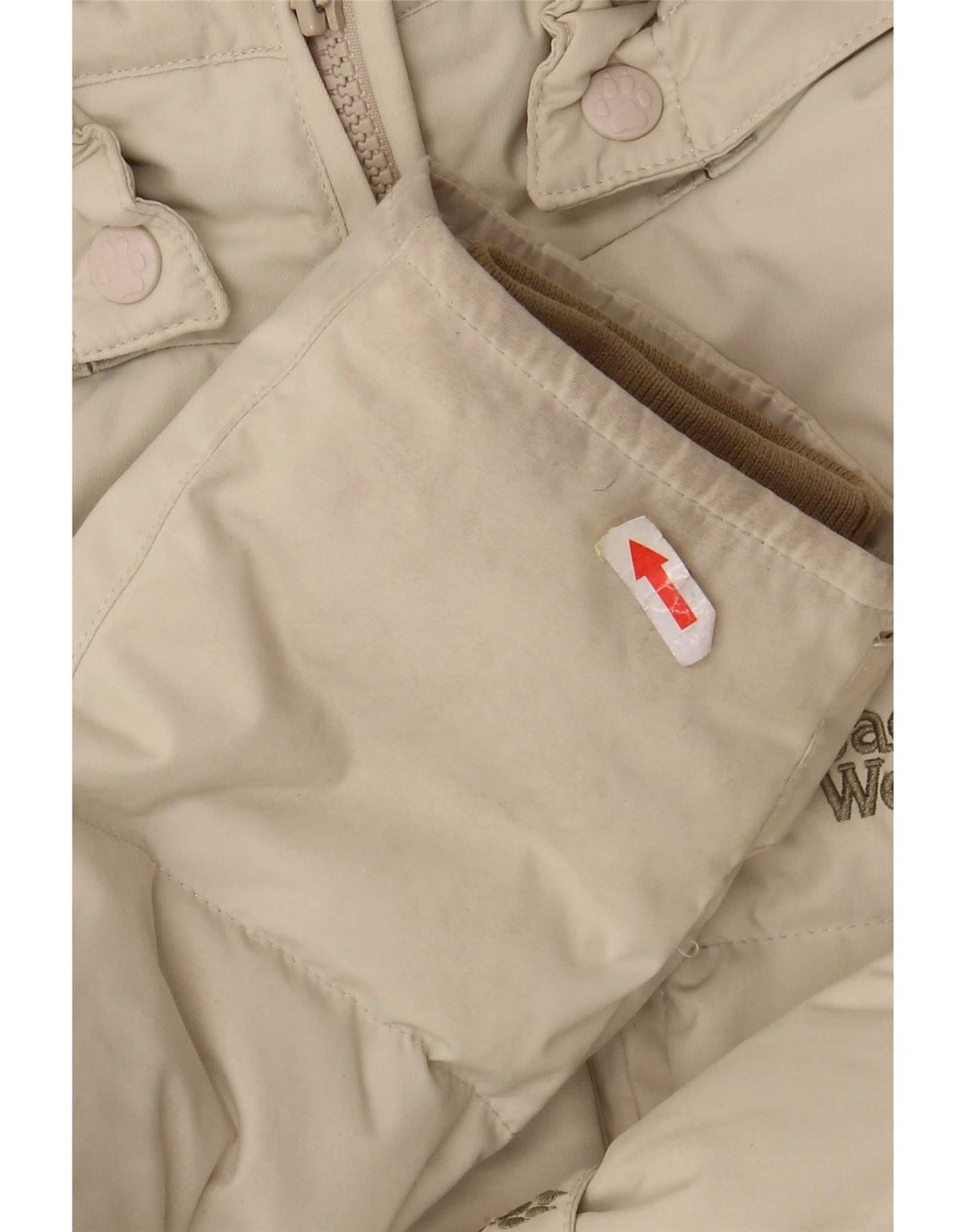 Jack Wolfskin Damen Wattierte Jacke mit Kapuze UK 10 Small Beige Polyamid