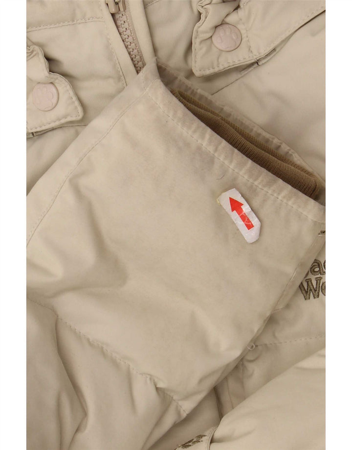 Jack Wolfskin Damen Wattierte Jacke mit Kapuze UK 10 Small Beige Polyamid