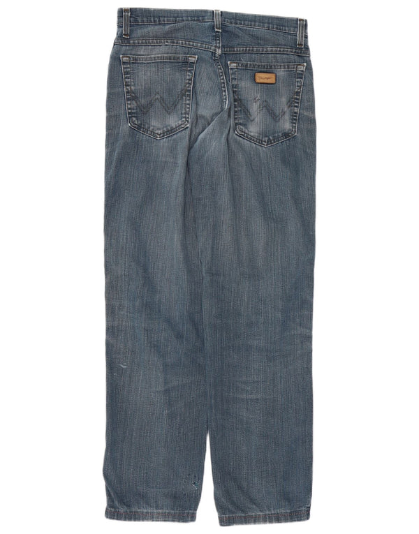 Wrangler Mens Texas Stretch Straight Jeans W32 L34 Blue Cotton