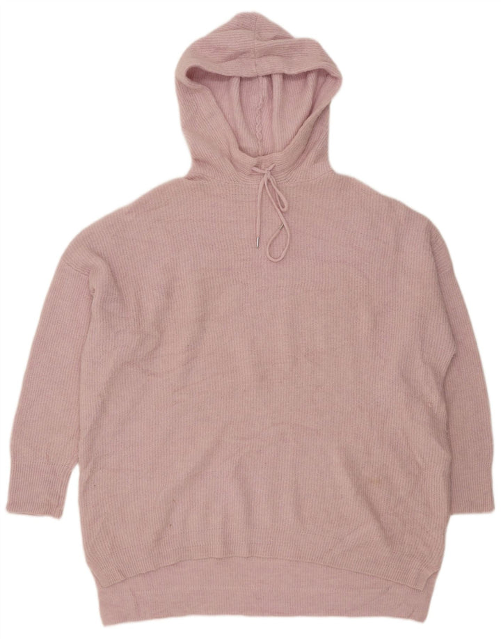 White Stuff Damen-Pullover mit Kapuze, übergroß, UK 22 3XL, Rosa, Polyester