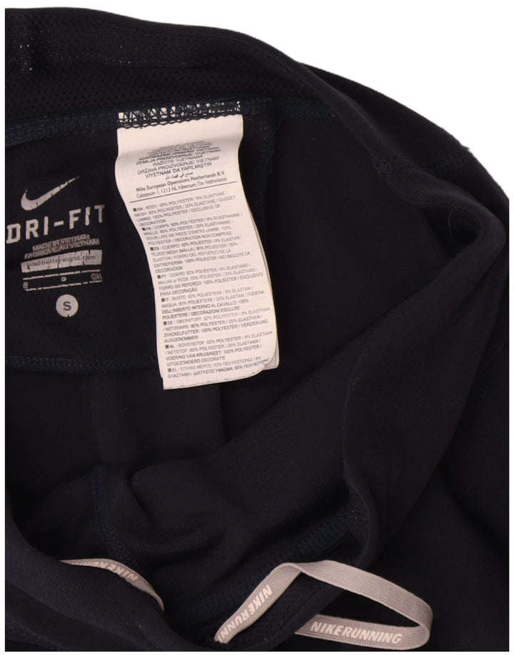 Nike Damen Capri-Leggings UK 10 Small Marineblau Polyester Sport