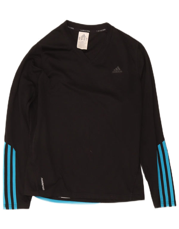 Adidas Damen Climacool Top Langarm UK 16 Large Schwarz Polyester
