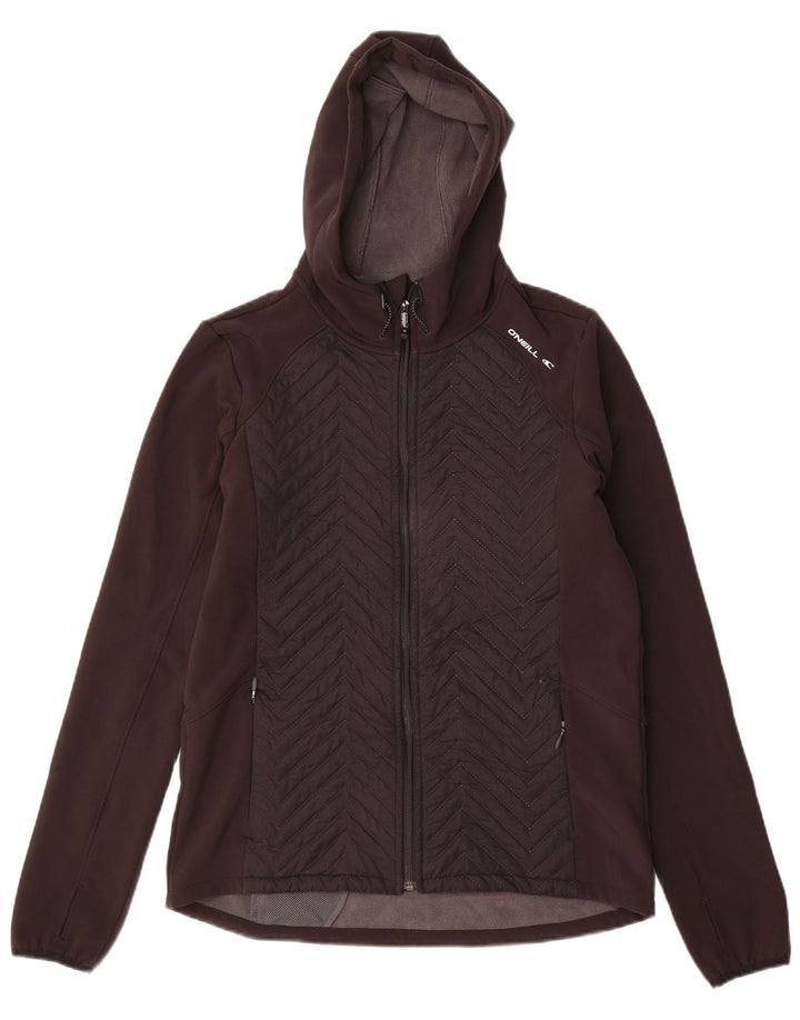 O'Neill Damen-Windbreakerjacke mit Kapuze, UK 14, Mittelschwarz, Farbblock