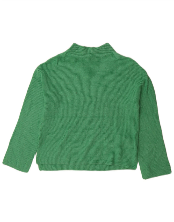 Marks & Spencer Damen-Pullover mit Rollkragen, Gr. 10, Größe S, grüne Viskose
