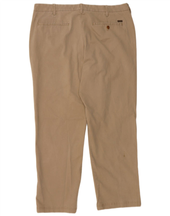 IZOD Herren gerade Chinohose W38 L30 Beige Baumwolle