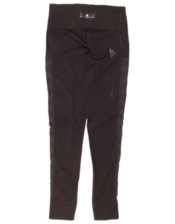 ADIDAS Damen Stella McCartney Graphic Leggings UK 8 Small Schwarz gestreift