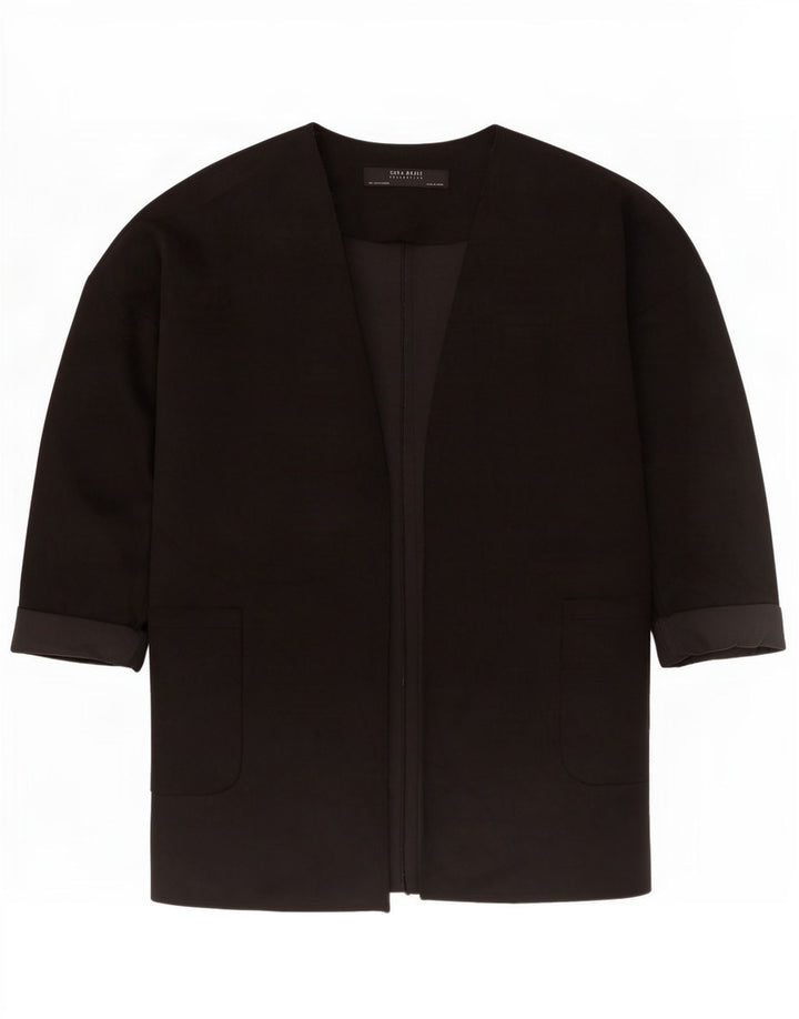 Zara Damen-Blazer, übergroß, 3/4-Ärmel, offen, Gr. 10, Schwarz