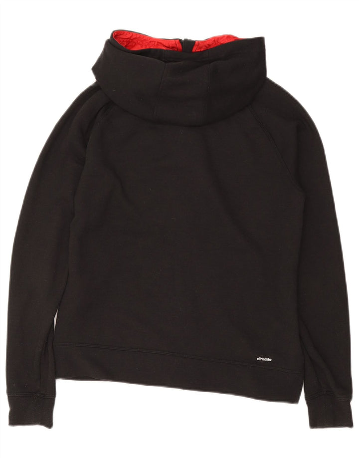 ADIDAS Damen Climalite Zip Hoodie Pullover UK 4/6 XS Schwarz Polyester