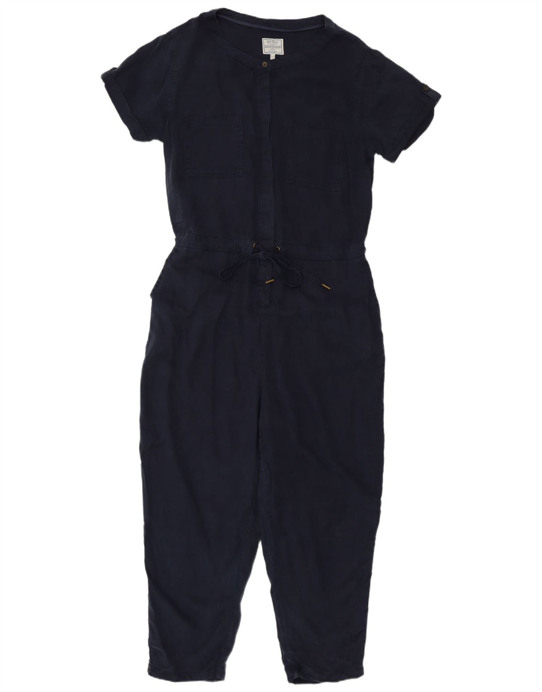 Fat Face Kurzarm-Jumpsuit für Damen, UK 12, mittelblau, Lyocell
