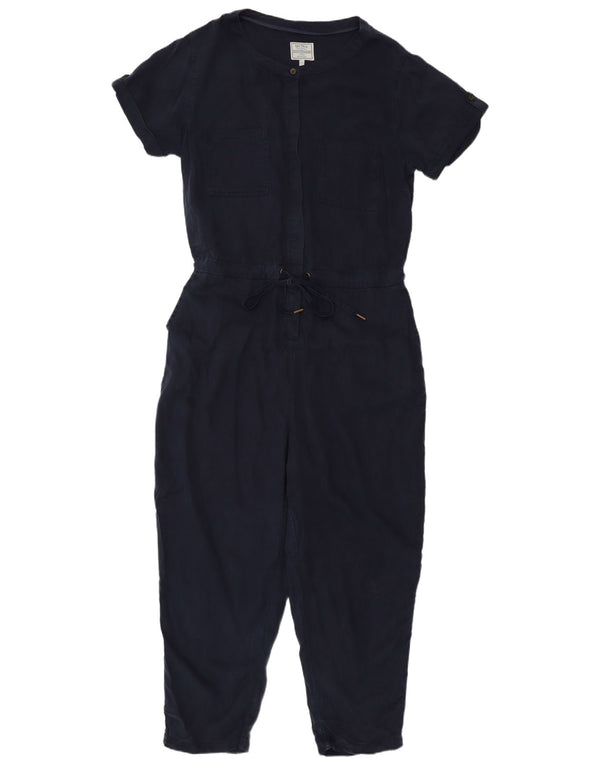 Fat Face Kurzarm-Jumpsuit für Damen, UK 12, mittelblau, Lyocell