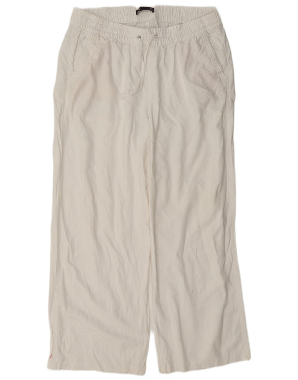 Marks & Spencer Damen-Freizeithose mit lockerer Passform, UK 16, Größe L W34 L28, Weiß