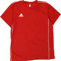 ADIDAS Womens T-Shirt Top UK 14 Medium Red Cotton Vintage Adidas and Second-Hand Adidas from Messina Hembry 