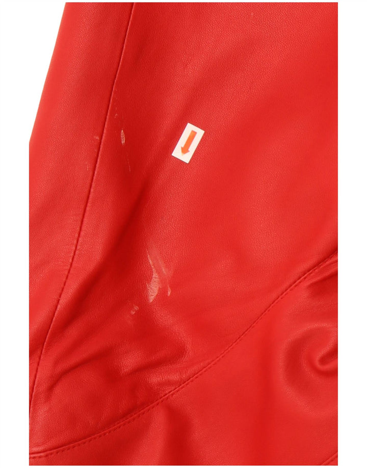 Vintage Damen Lederjacke UK 16 Großes rotes Leder