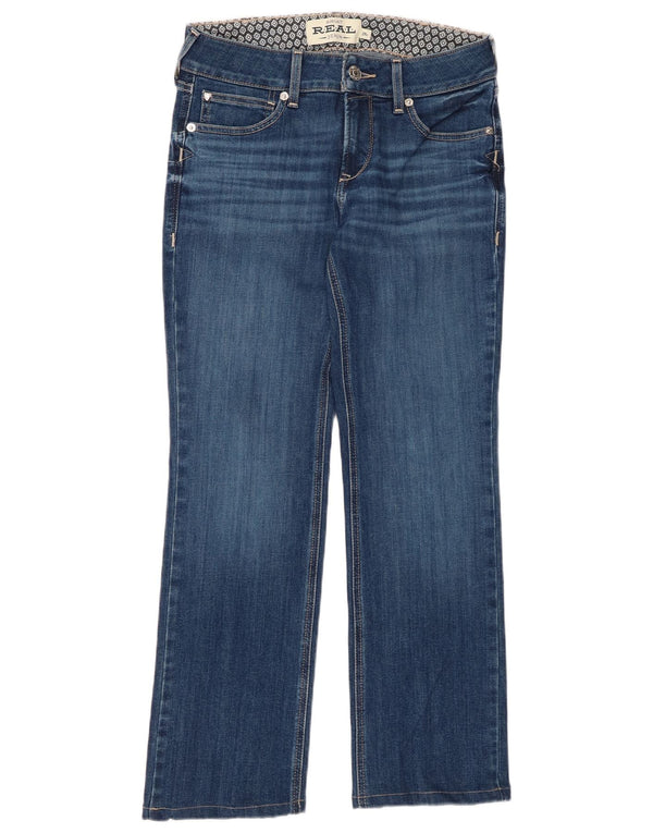 ARIAT Damen Straight Jeans W29 L29 Blaue Baumwolle