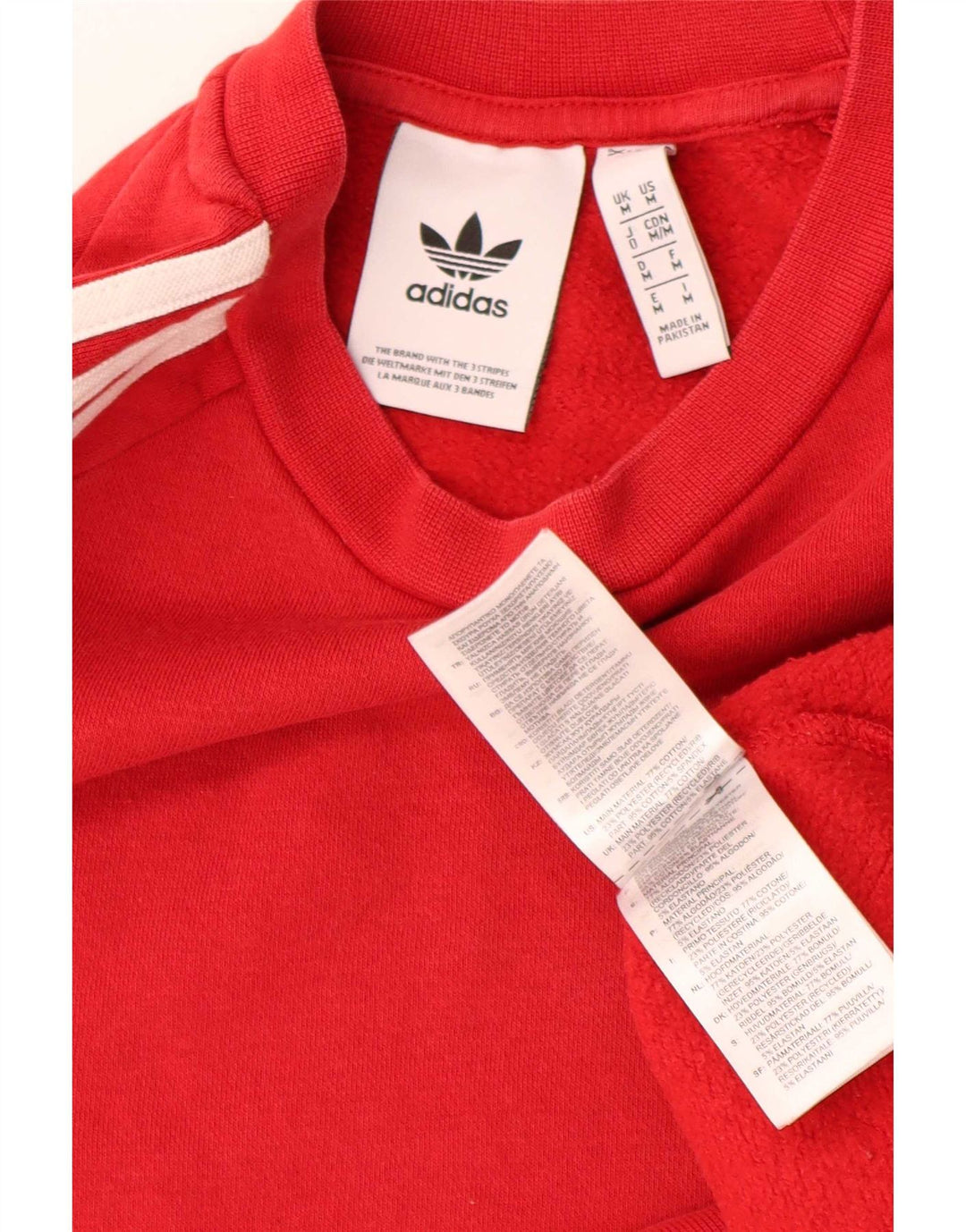 Adidas Herren Sweatshirt Pullover mittelrote Baumwolle