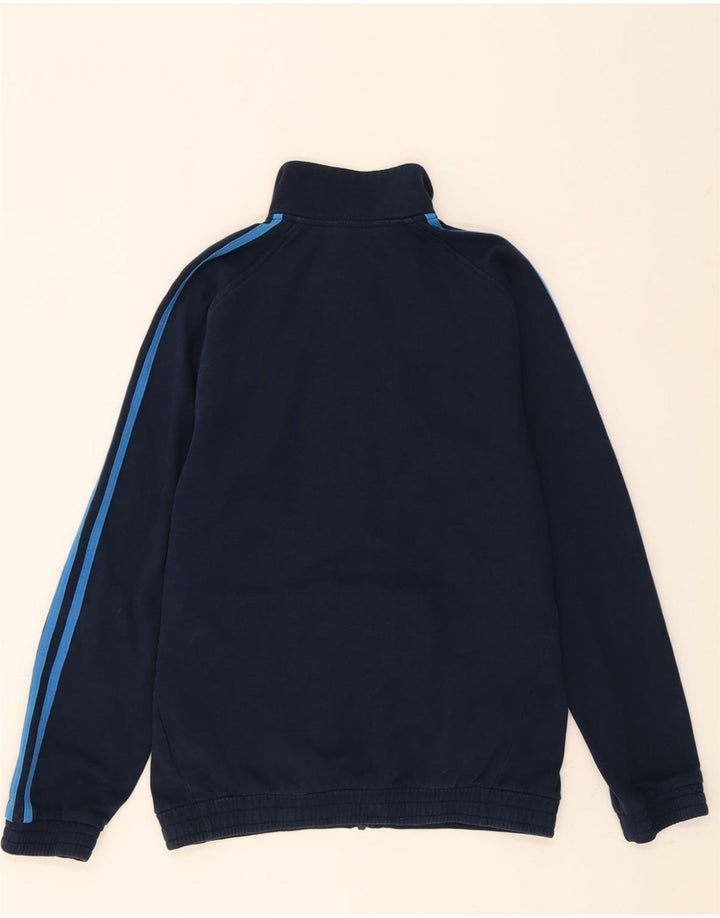 ADIDAS Mens Tracksuit Top Jacket UK 38/40 Medium Navy Blue Cotton