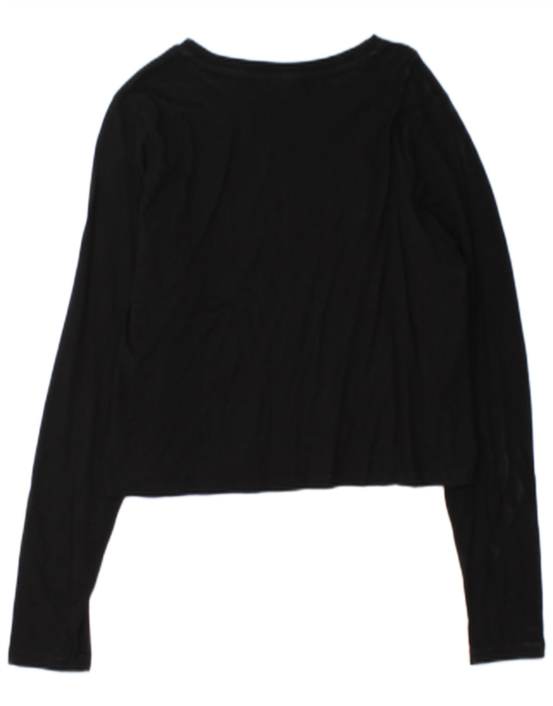 Fila Damen Crop Graphic Top Langarm UK 14 Large Schwarz