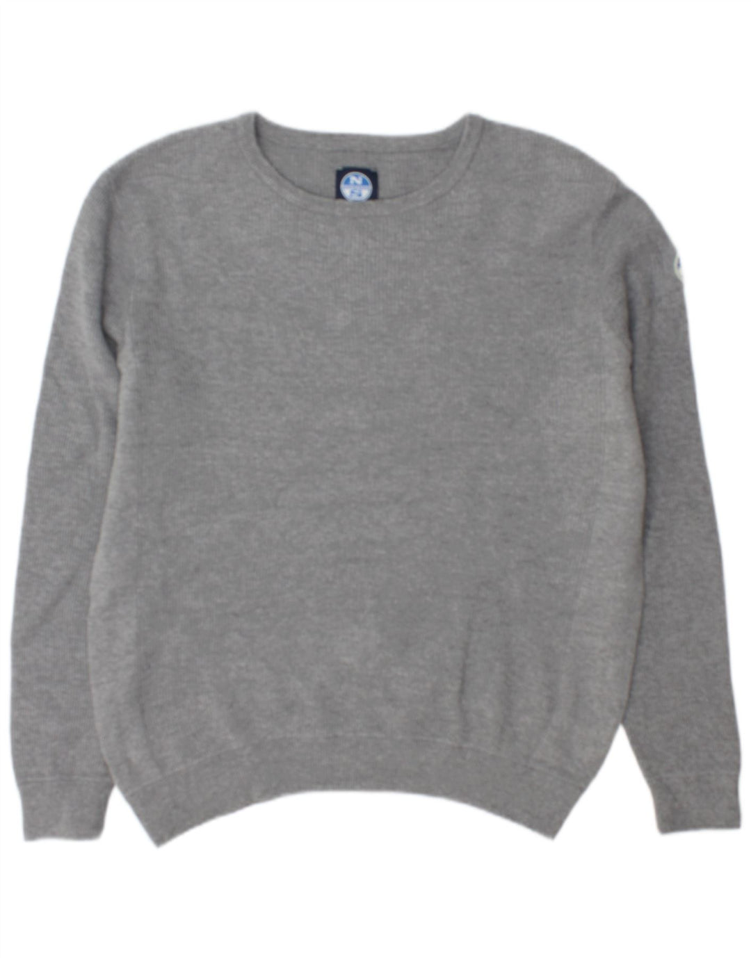 North Sails Herren-Pullover mit Rundhalsausschnitt, XL, graue Baumwolle