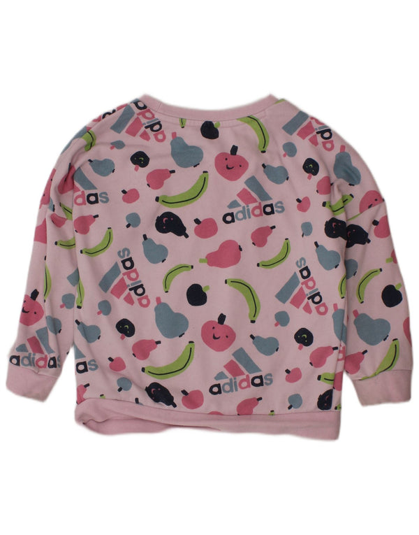 Adidas Mädchen Grafik Sweatshirt Pullover 2–3 Jahre rosa Baumwolle