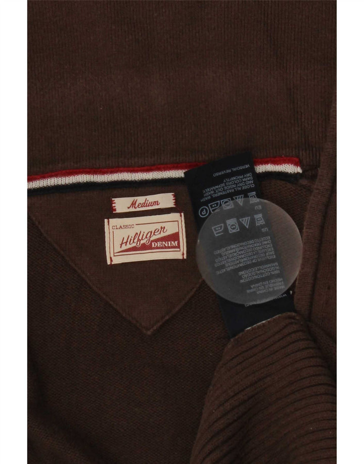 Tommy Hilfiger Herren-Strickjacke aus mittelbrauner Baumwolle