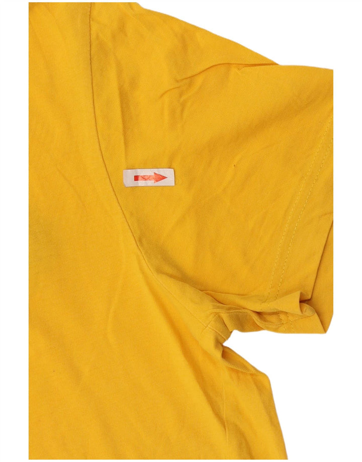 Champion Herren Grafik-T-Shirt-Oberteil Mittelgelb