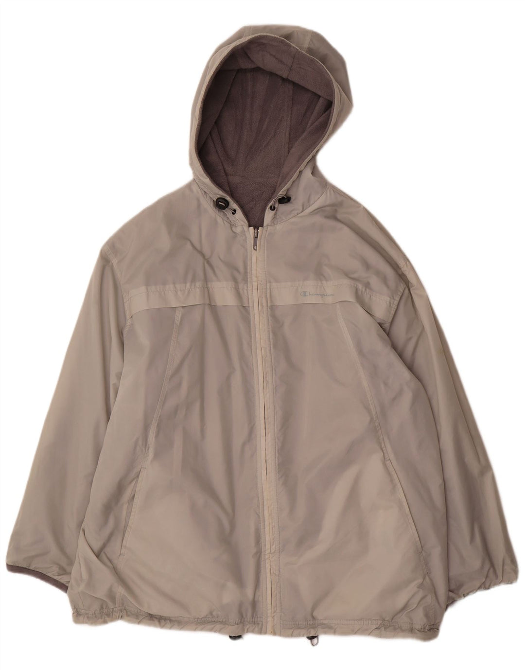 Champion Herren-Fleecejacke mit Kapuze, wendbar, UK 44, 2XL, Grau, Polyester