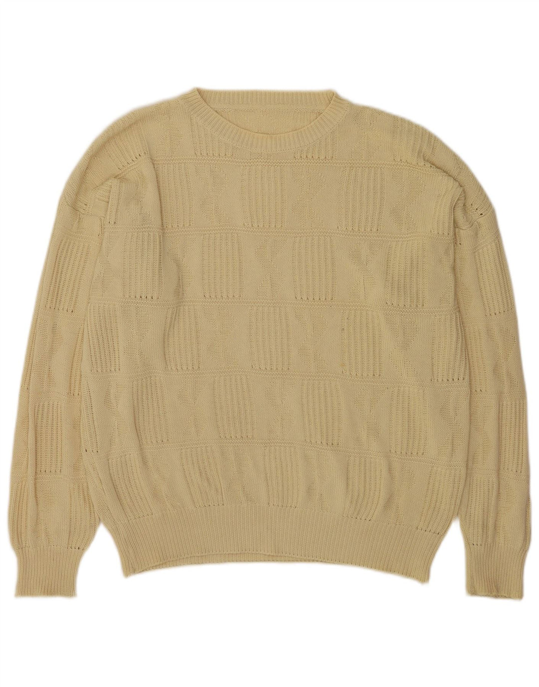 Vintage Herren Rundhalspullover Pullover XL Gelb