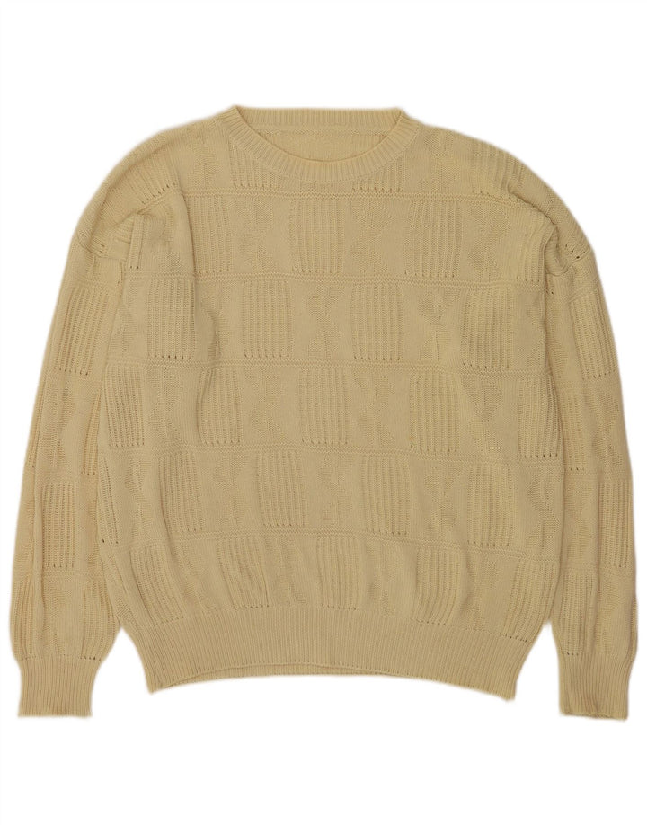 Vintage Herren Rundhalspullover Pullover XL Gelb