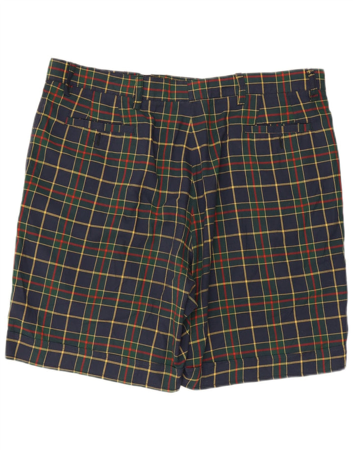 BELFE & BELFE Herren-Chinoshorts IT 54 2XL W38 Marineblau kariertes Polyester