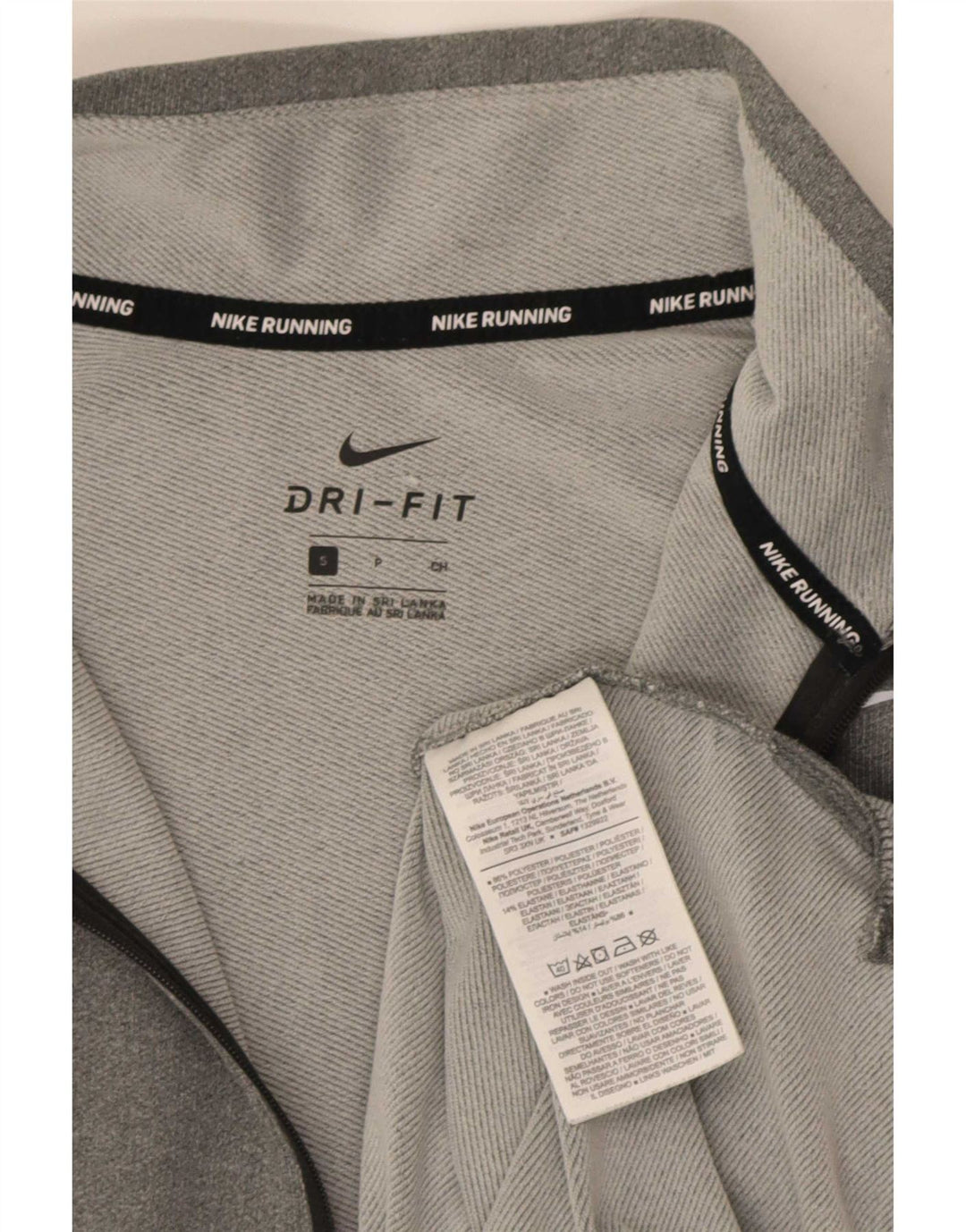 Nike Herren Dri Fit Pullover-Trainingsanzugoberteil mit Reißverschluss, Größe S, Grau, Polyester