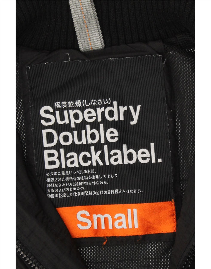 Superdry Damen Regenjacke UK 10 Small Schwarz Nylon