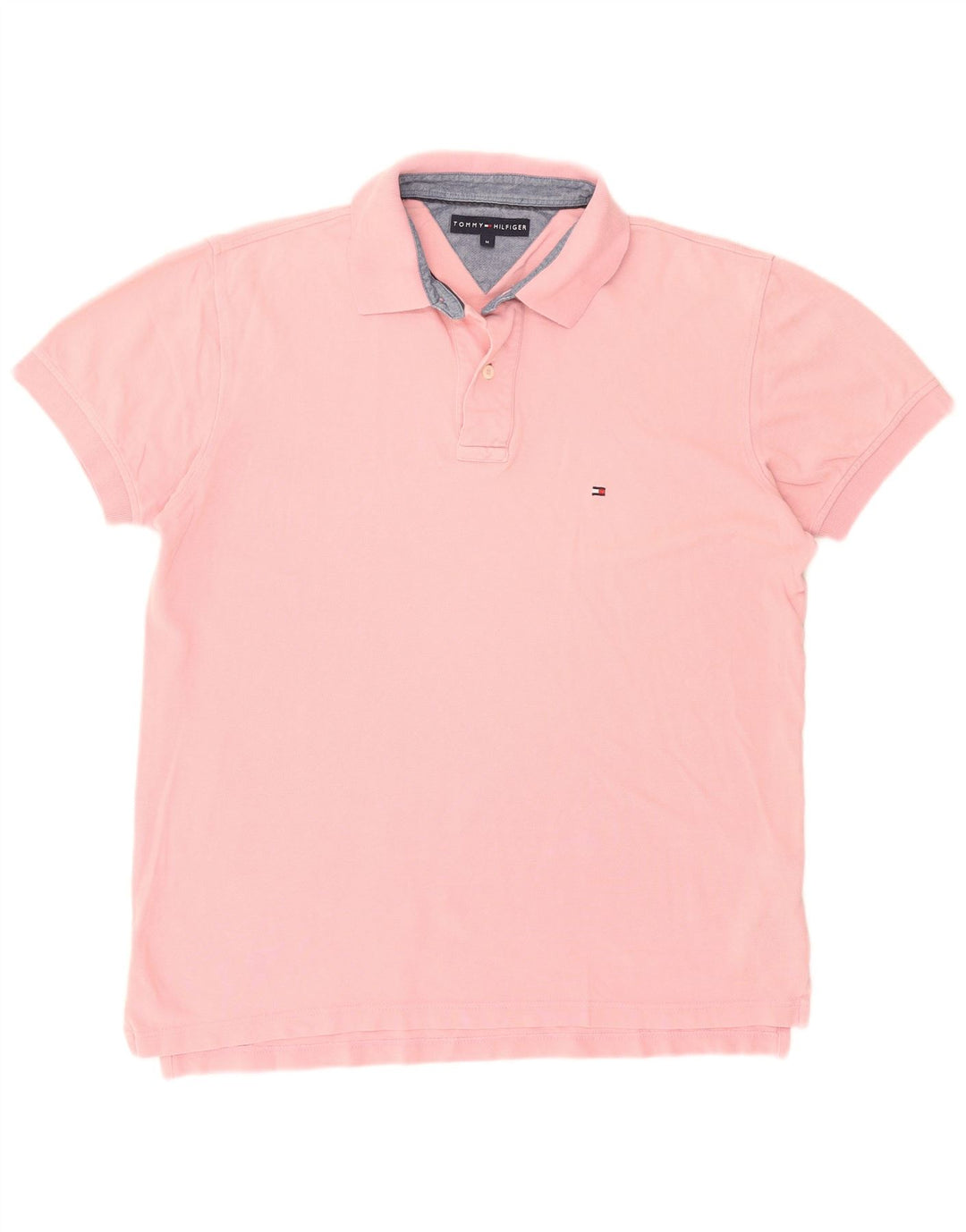 TOMMY HILFIGER Herren Poloshirt Mittelrosa Baumwolle
