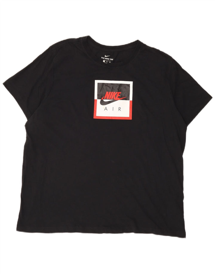 Nike Herren Grafik T-Shirt Top 2XL Schwarz Baumwolle