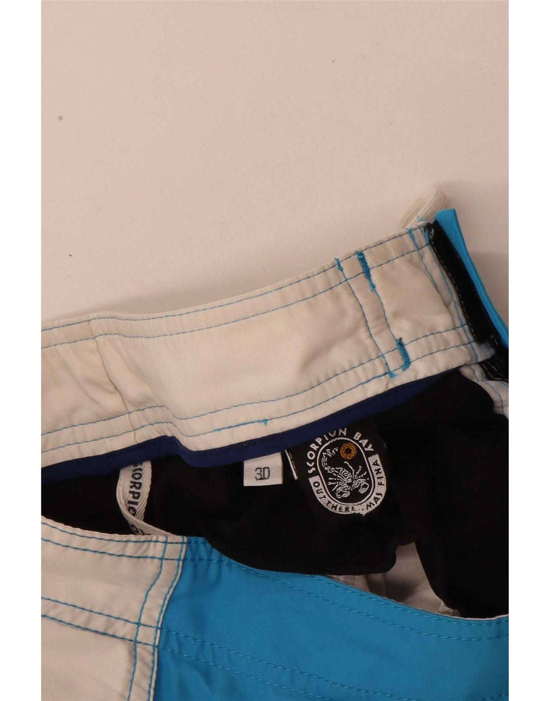 Scorpion Bay Herren-Badeshorts mit Grafik, Mittelblaues Farbblock-Polyester