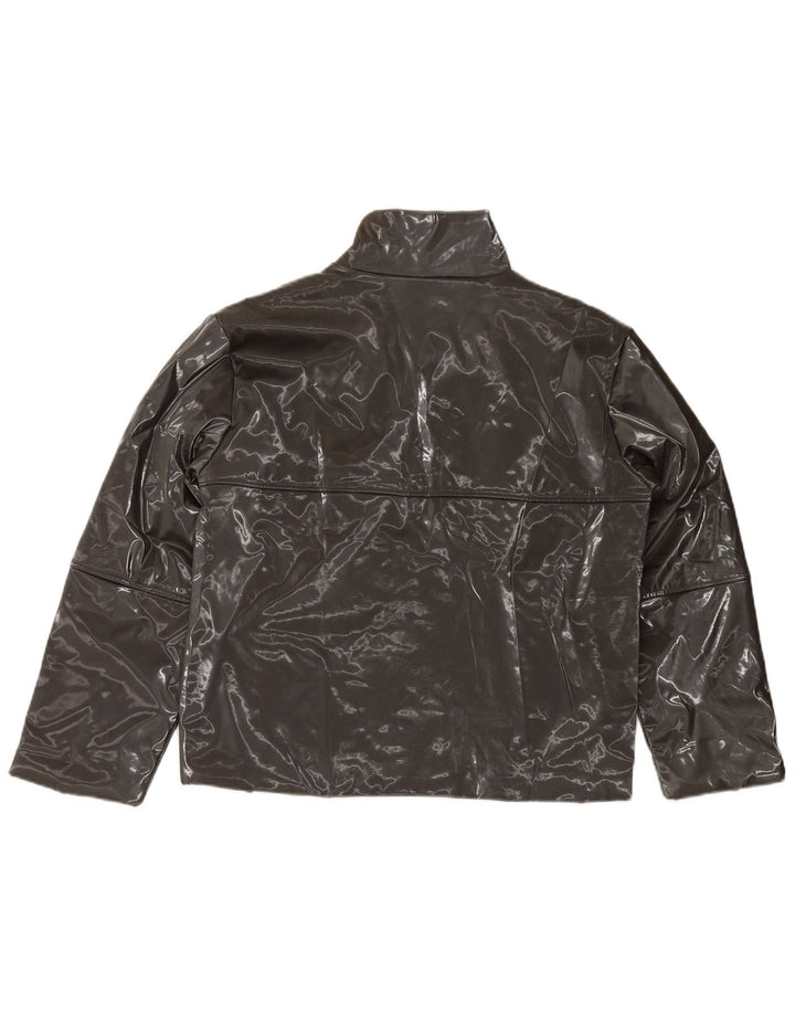Crazy World Damen Übergroße Bomberjacke UK 14 Mittelschwarzes Polyester