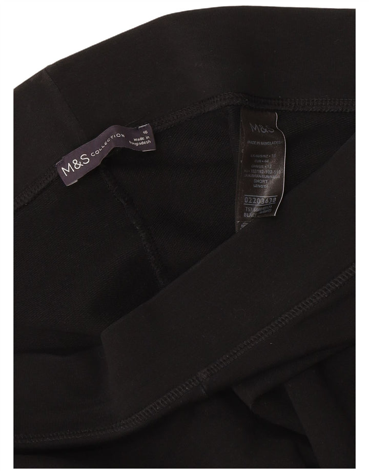 Marks & Spencer Damen Leggings UK 16 Große schwarze Baumwolle
