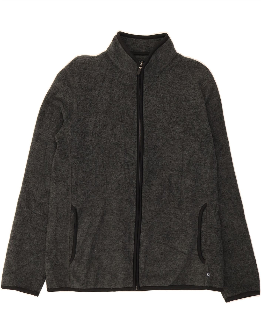 CHAPS Mens Fleece Jacket UK 40 Large Grey Polyester Vintage Chaps and Second-Hand Chaps from Messina Hembry 
