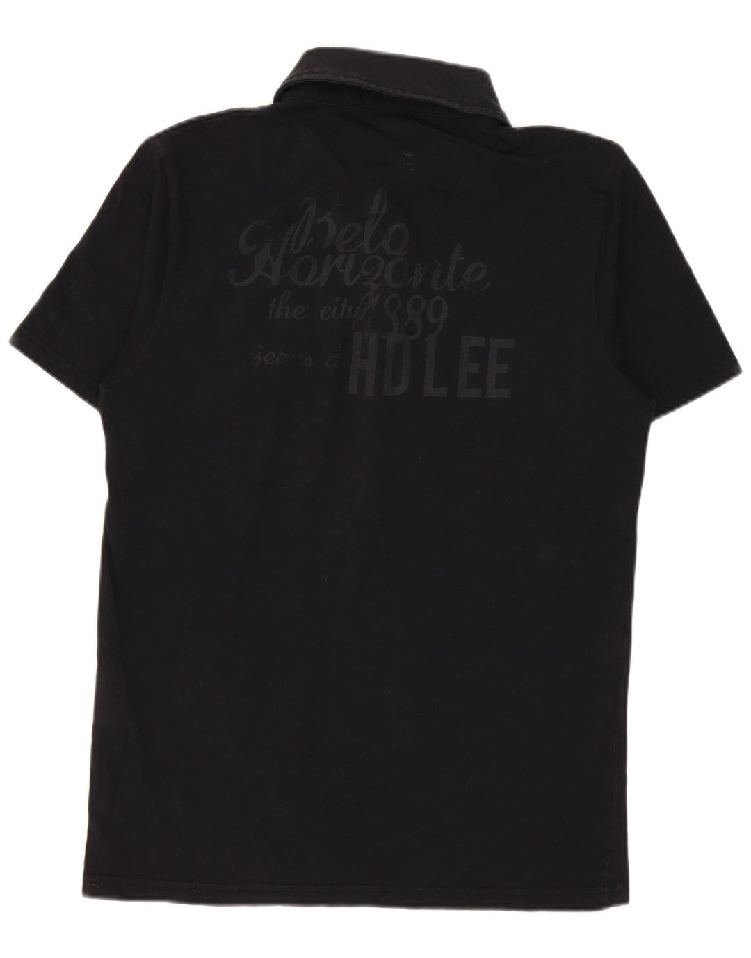 Lee Damen-Poloshirt mit Grafik, UK 10, Größe S, Schwarz, Baumwolle