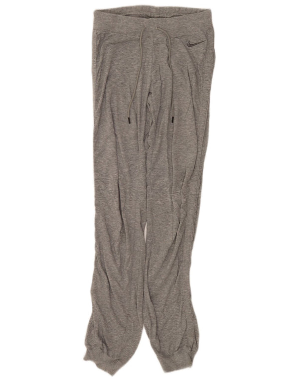 Nike Damen Trainingshose Jogger UK 4 XS Graue Baumwolle